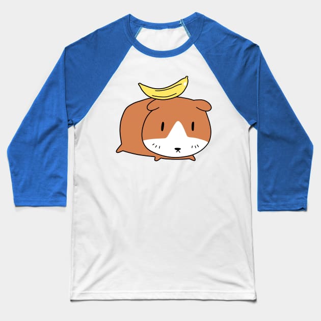 Banana Guinea Pig Baseball T-Shirt by saradaboru